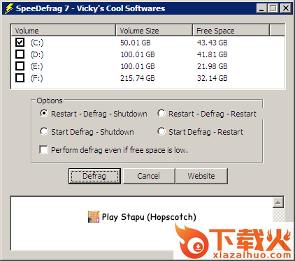 磁盘碎片整理软件(SpeeDefrag) 英文绿色免费版 截图1