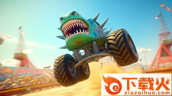 怪物头卡车竞速(Muscle Monster Truck Stunt Games)截图1