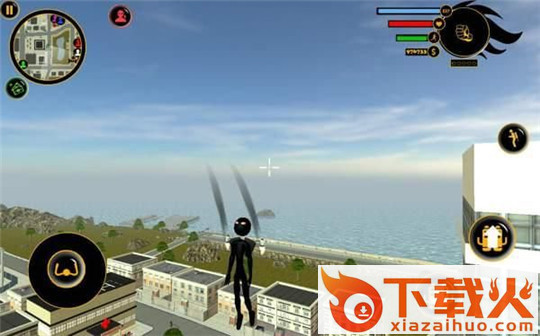 罪恶之都火柴人(Stickman Rope Hero 2)截图1