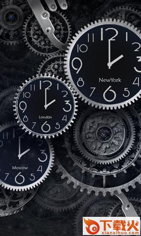 Black Clock Wallpaper Lite时钟动态壁纸截图1