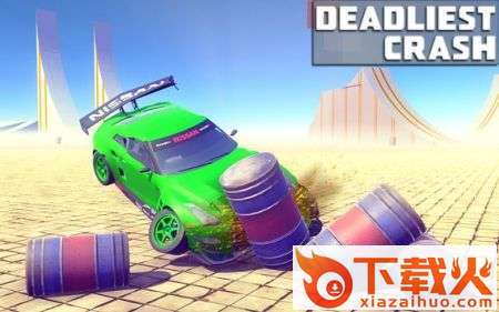 德比撞车特技比赛(Derby Crash Car Stunt Race)截图2