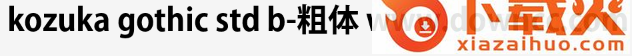 kozuka gothic std b-粗体