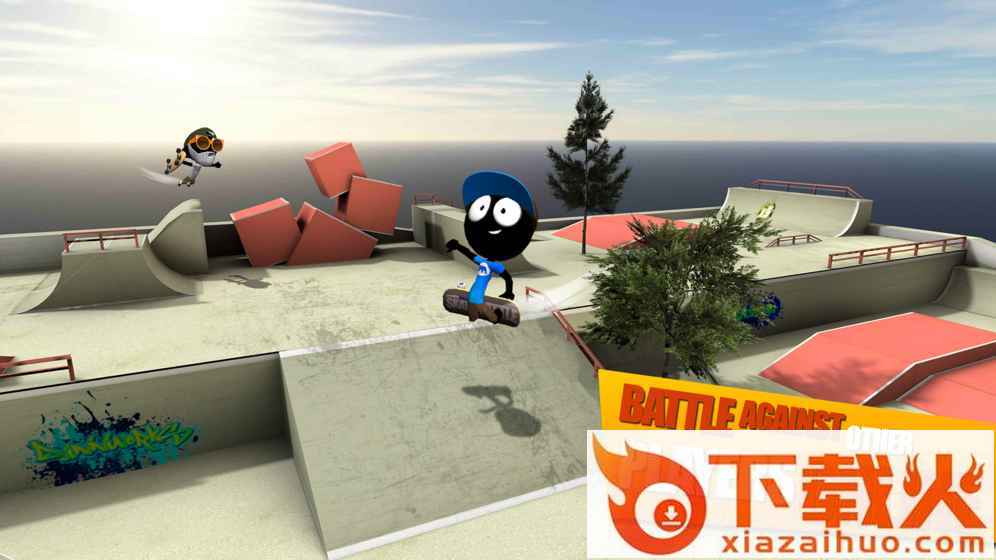Stickman Skate Battle(火柴人滑板对决3D游戏)截图1