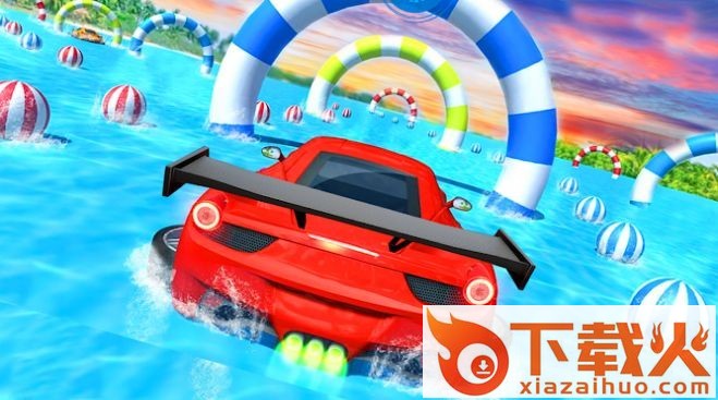 真正的水冲浪车模拟器(Real Water Surfer Car Simulator 3D)截图1