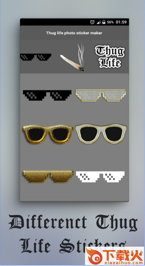Thug life photo sticker maker马赛克墨镜软件下载截图2