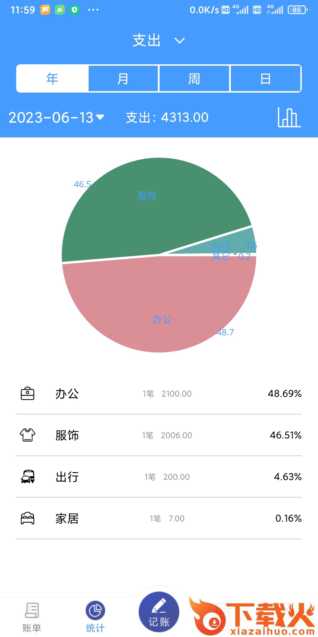 福霖记账截图1