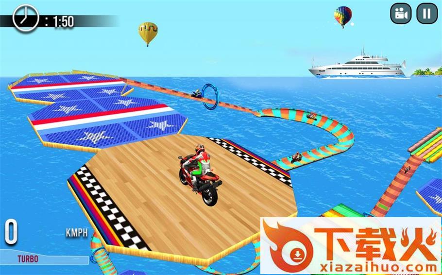 蜘蛛侠摩托车特技(GT Mega Ramp Bike Stunts Free)截图3