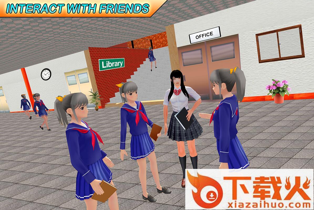 High School Life: Girl Simulator(高中乐趣虚拟女孩游戏)截图2