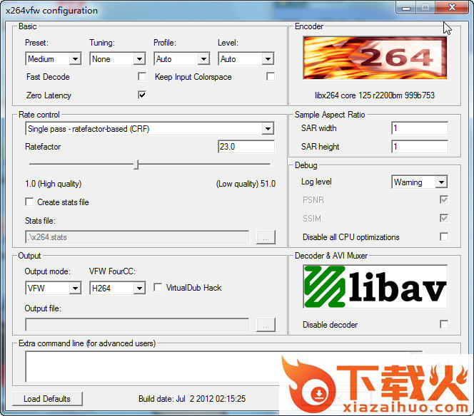 x264vfw编码器