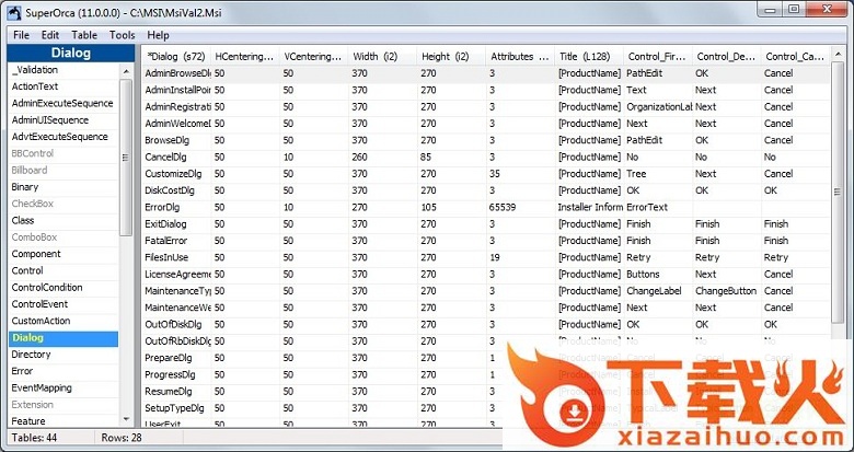 SuperOrca绿色中文版(MSI文件编辑器) v11.0.0.1 最新版 截图1