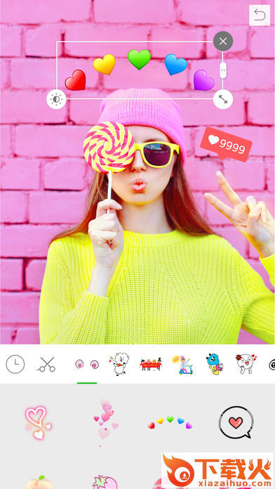 line camera圣诞帽p图软件下载截图1