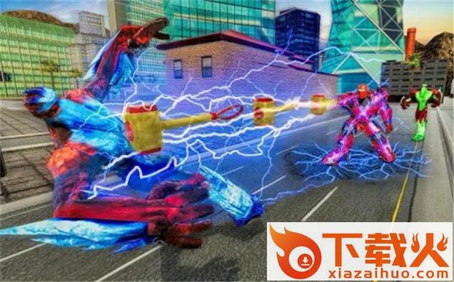 雷神英雄模拟器US Police Hammer Robot Fighting截图1