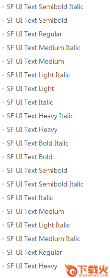 sfuitext 字体