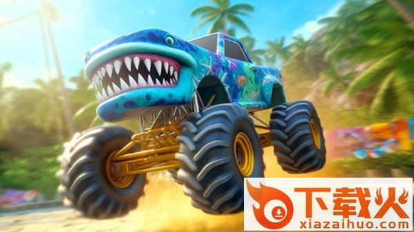 怪物头卡车竞速(Muscle Monster Truck Stunt Games)截图2