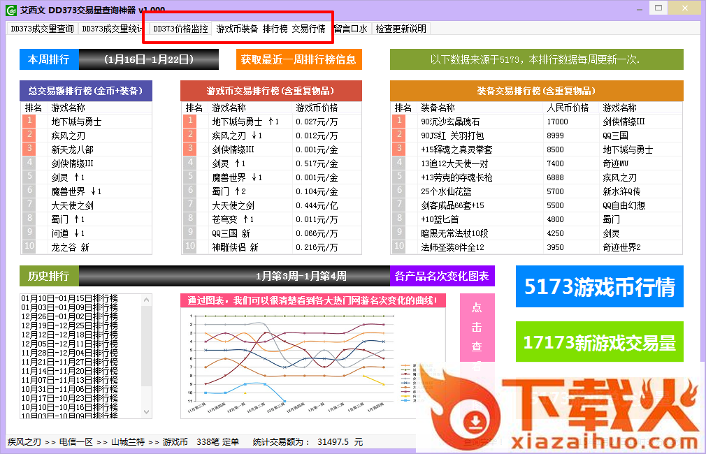艾西文DD373交易量查询神器 v1.005 绿色版 截图2