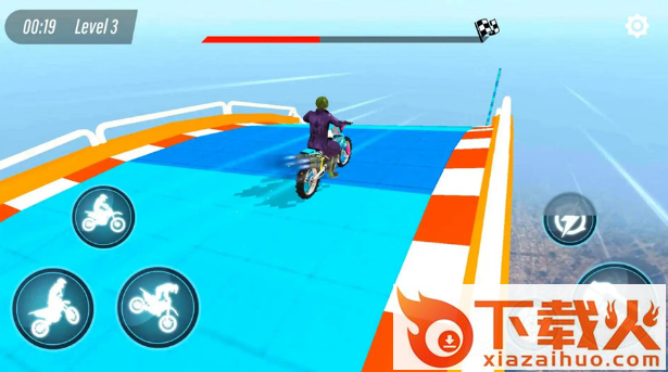巨型坡道摩托特技3D(SuperHero Bike)截图3