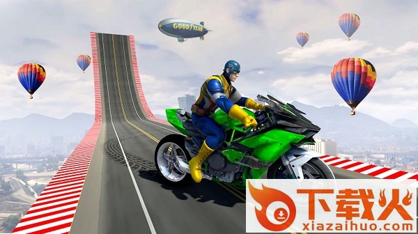 超级自行车特技赛(Superhero gt Stunt Biker Race)截图1