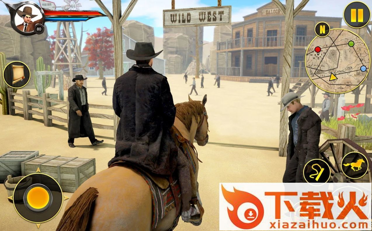 牛仔骑马仿真游戏(Cowboy Horse Riding Simulation)截图1