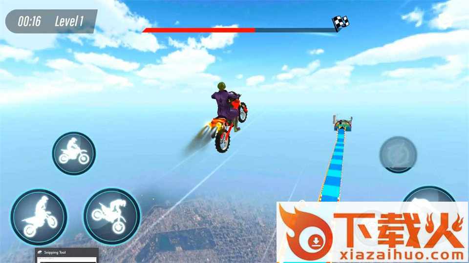 巨型坡道摩托特技3D(SuperHero Bike)截图1