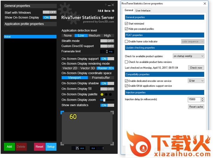 rivatuner statistics server怎么用