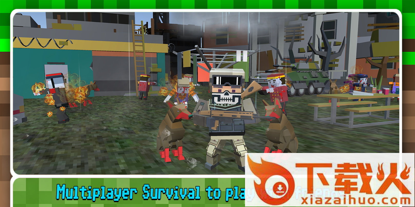 方块人僵尸末日生存(MultiGun Arena 3D Zombie Survival) v1.1.0 中文版截图2