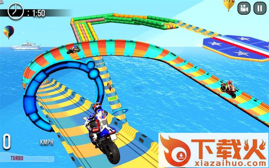 蜘蛛侠摩托车特技(GT Mega Ramp Bike Stunts Free)截图2
