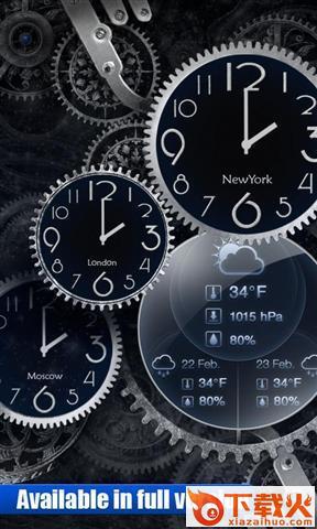 Black Clock Wallpaper Lite时钟动态壁纸截图2