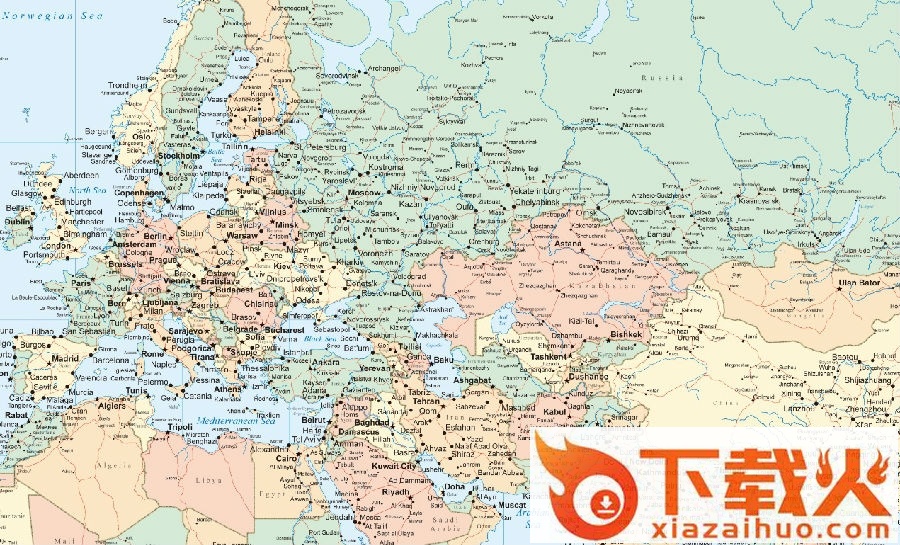 世界地图英文版超清版