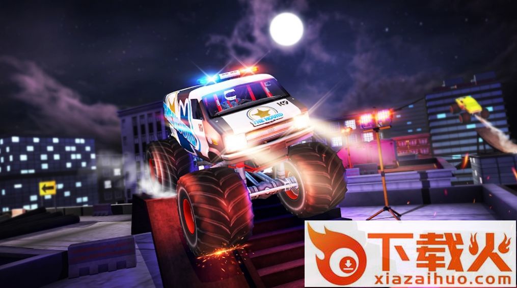 巨型卡车屋顶特技(Mega Truck Rooftop Stunt Games)截图2