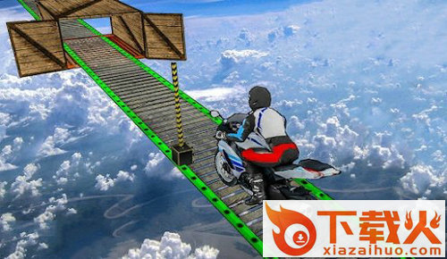 摩托车空中赛道(Impossible Bike Stunt Game)截图1