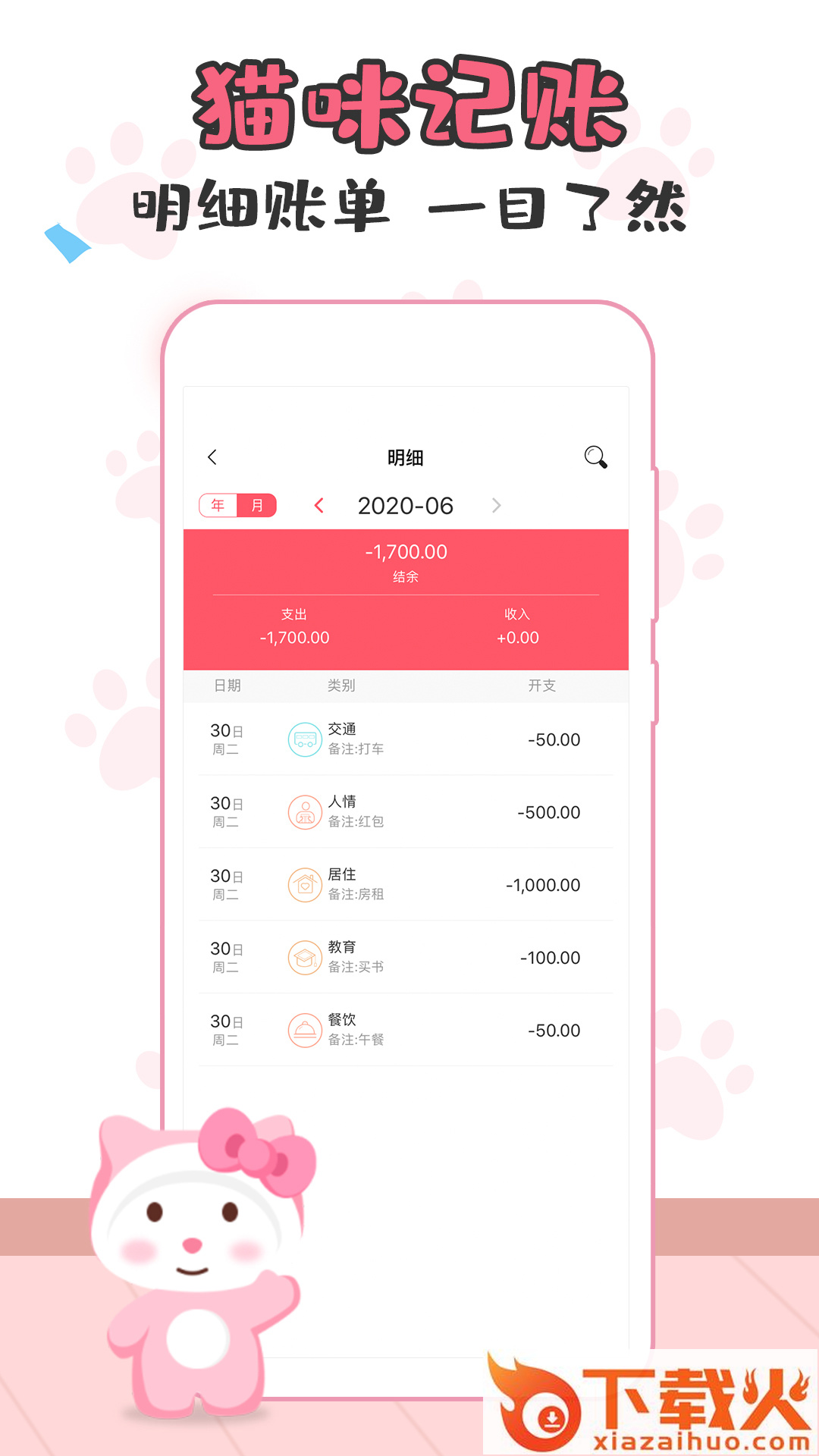 猫猫记账app截图1
