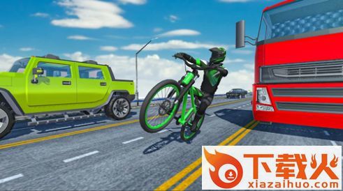 疯狂的交通自行车骑士3D(Endless Cycle Race)截图1