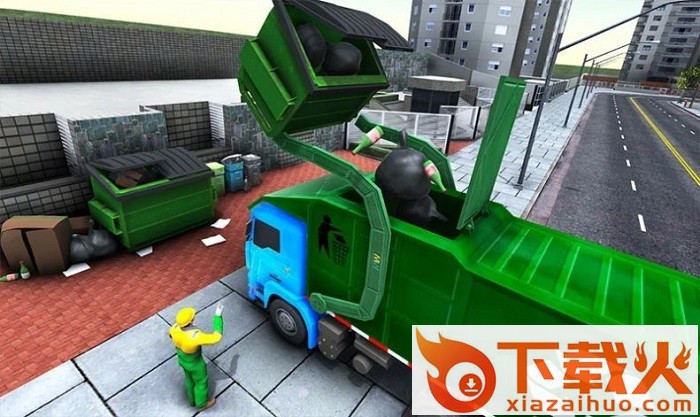 垃圾车真实驾驶模拟器(Road Sweeper Garbage Truck Sim)截图1
