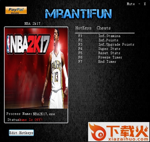 nba2k17九项修改器 v1.09 最新版 截图1