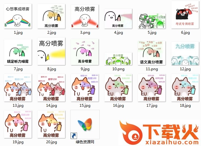 考试必过喷雾表情包